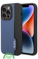 Hoesje voor iPhone 16 Pro Max Robuust Hoesje Blauw-Zwart – Sterke Bescherming met Stijlvolle Afwerking