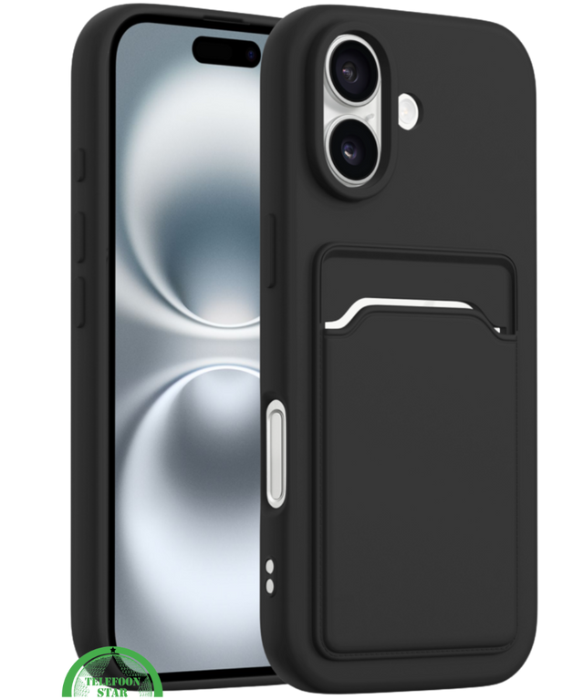 Hoesje voor iPhone 16 Backcover met Pasjesvak - Bescherming &amp; Gemak