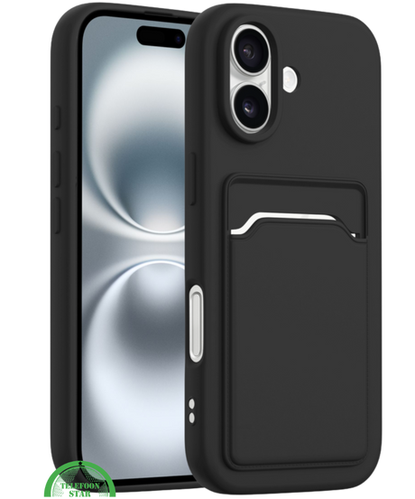 Hoesje voor iPhone 16 Plus Backcover met Pasjesvak - Extra Bescherming &amp; Extra Gemak
