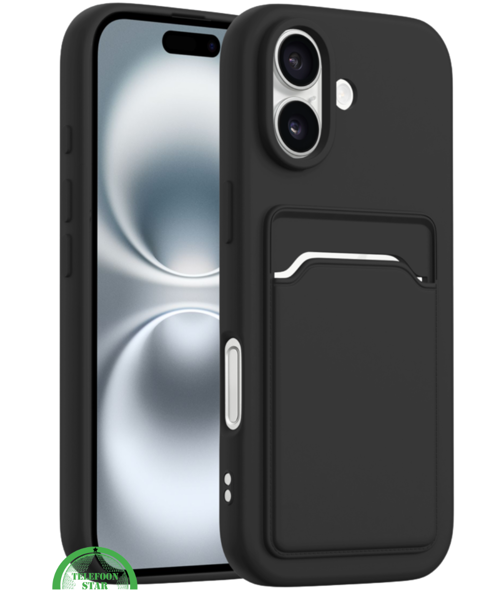 Hoesje voor iPhone 16 Backcover met Pasjesvak - Bescherming & Gemak