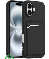 Hoesje voor iPhone 16 Backcover met Pasjesvak - Bescherming & Gemak