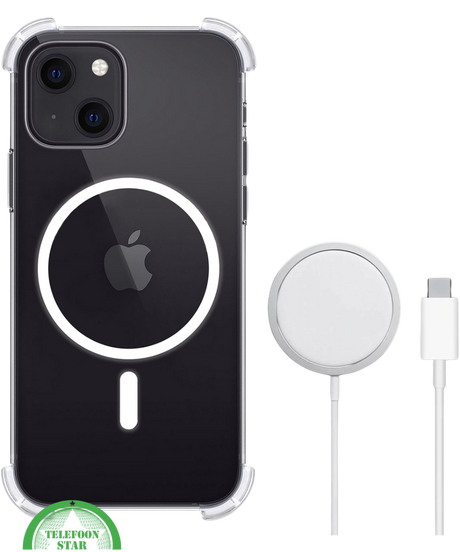 Hoesje voor iPhone 15 Plus Shockproof MagSafe Hoesje &ndash; Transparant, Sterk