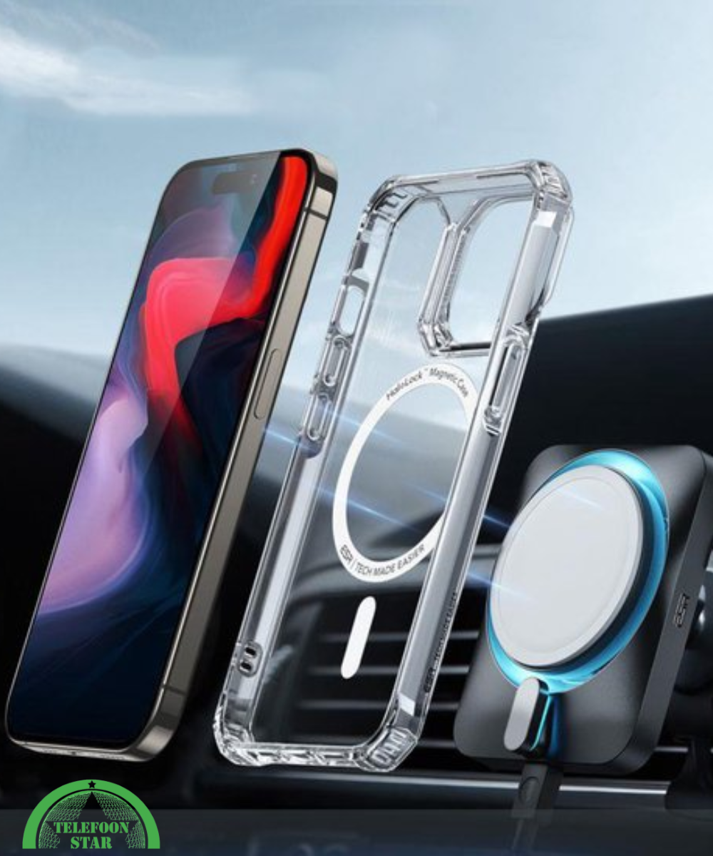 MagSafe Hoesje voor iPhone 15 Pro Max &ndash; Sterk, Transparant &amp; Magnetisch