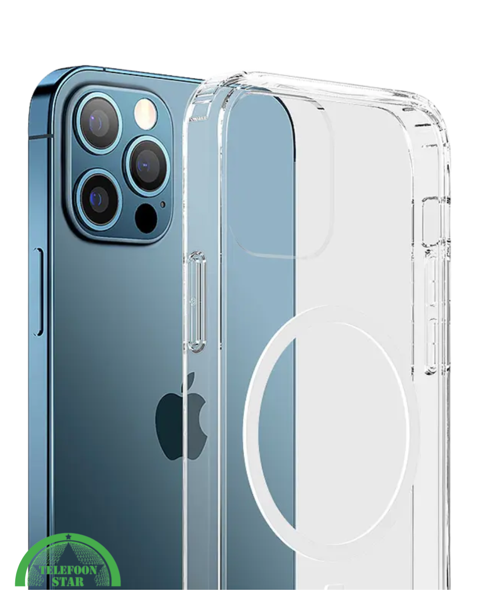 Hoesje voor iPhone 12 Pro Transparant, Slank, Sterk &amp; Magnetisch