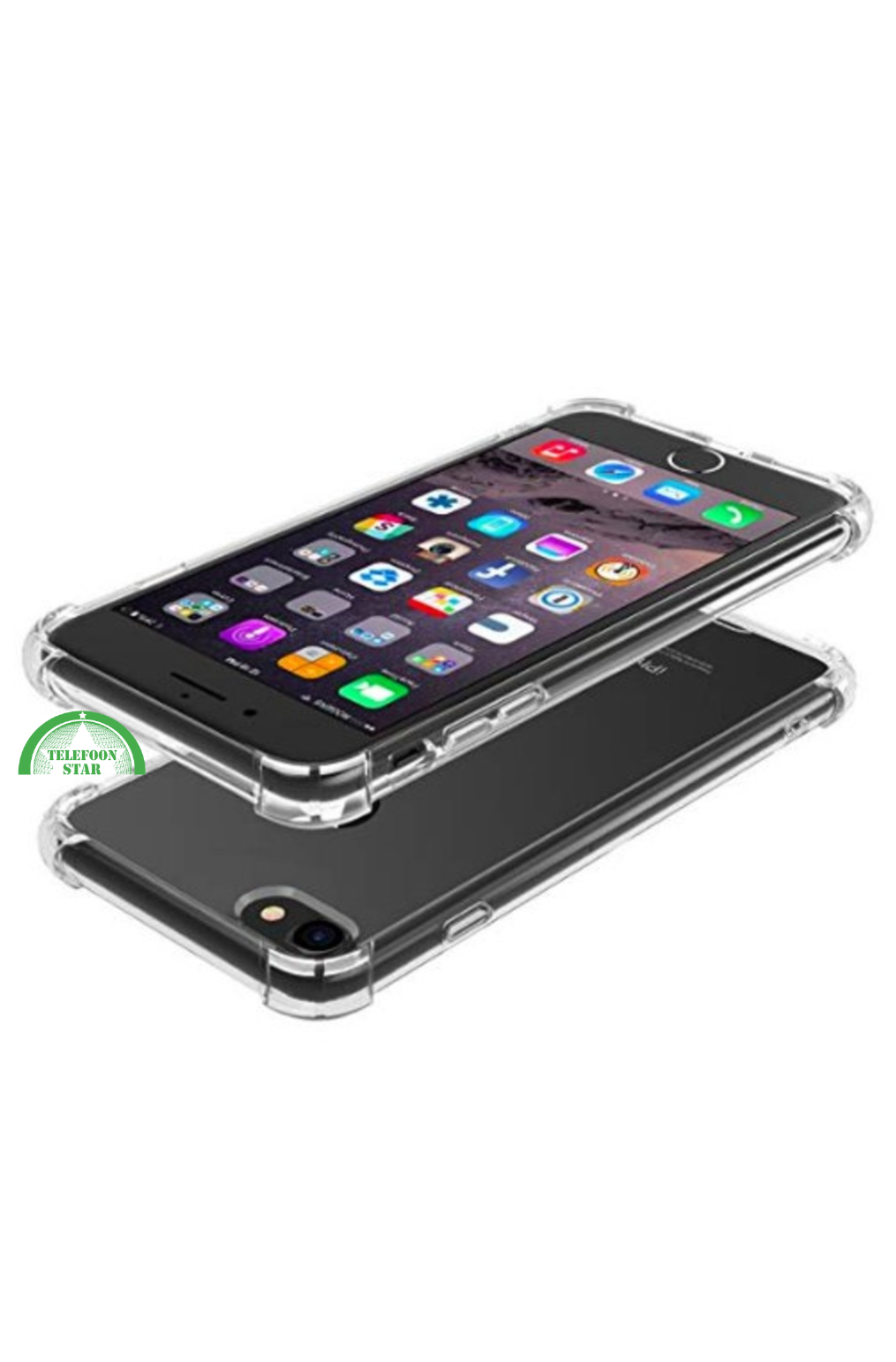 Hoesje voor iPhone SE 2022 Shockproof Transparante Cover &ndash; Slank, Gripvast &amp; Beschermend