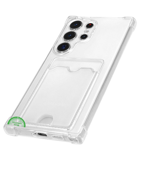 Transparant Hoesje voor Samsung S23 Ultra met Kaartvak, Praktisch, Slank & Shockproof
