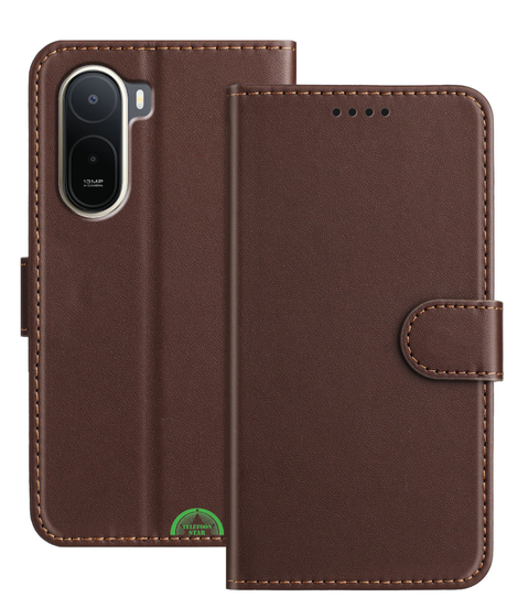 Hoesje voor Xiaomi Redmi A7 Pro Wallet Case Bruin Duurzaam Comfortabele grip