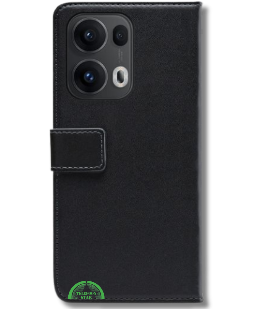 Hoesje voor Oppo Reno 13 Pro Zwart Bookcase Premium kunstleer volledig