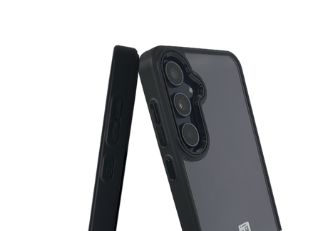 Hoesje voor Samsung Galaxy A57 doorzichtig zwarte randen Bescherming
