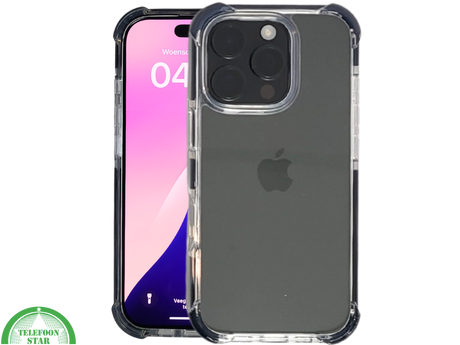 iPhone 16 Pro Transparant Hoesje met Verstevigde Randen &ndash; Heldere Achterkant Bescherming