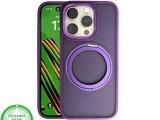 Paars iPhone 15 Pro Hoesje met Ringhouder &ndash; MagSafe &amp; Kickstand | Telefoonstar.nl