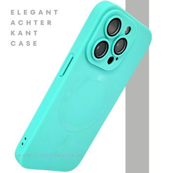 Turquoise MagSafe iPhone 15 Pro Hoesje &ndash; Fris &amp; Slank Design | Telefoonstar.nl