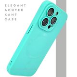 Turquoise MagSafe iPhone 15 Pro Max Hoesje &ndash; Fris &amp; Slank Design | Telefoonstar.nl