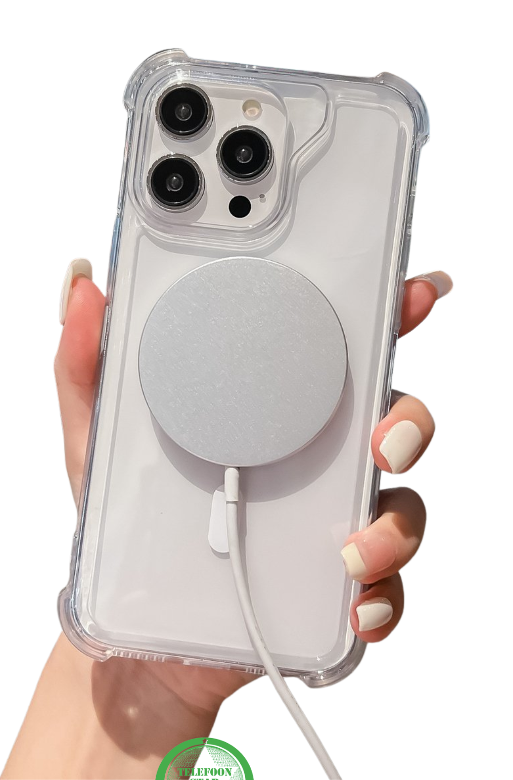 MagSafe Hoesje voor iPhone 16 Pro max Silicone &ndash; Transparant, Flexibel &amp; Compatible | Telefoonstar