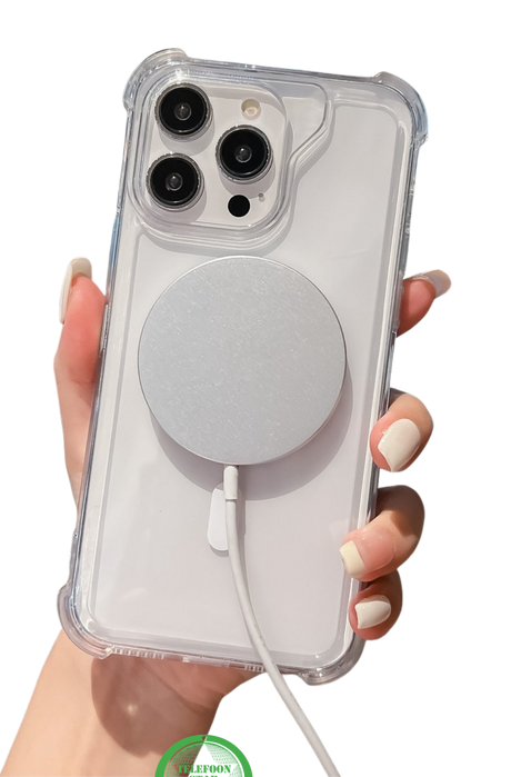 MagSafe Hoesje voor iPhone 16 Pro max Silicone &ndash; Transparant, Flexibel &amp; Compatible | Telefoonstar
