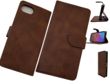 Luxe Boek iPhone 16E (2025)Bruin Leerlook Wallet Case Kaartvakken
