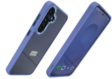 Hoesje voor Samsung Galaxy S26 Plus Transparant met Blauwe Randen