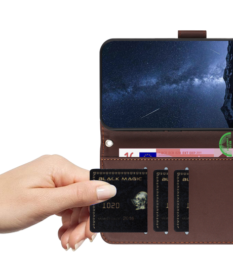 Hoesje voor Xiaomi Redmi A7 Pro Wallet Case Bruin Duurzaam Comfortabele grip