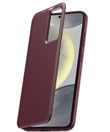 Samsung Galaxy S26 Ultra Hoesje Rood Smart View Bookcase met Pasjeshouder