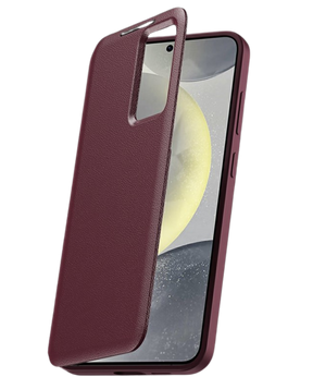 Samsung Galaxy S26 Ultra Hoesje Rood Smart View Bookcase met Pasjeshouder