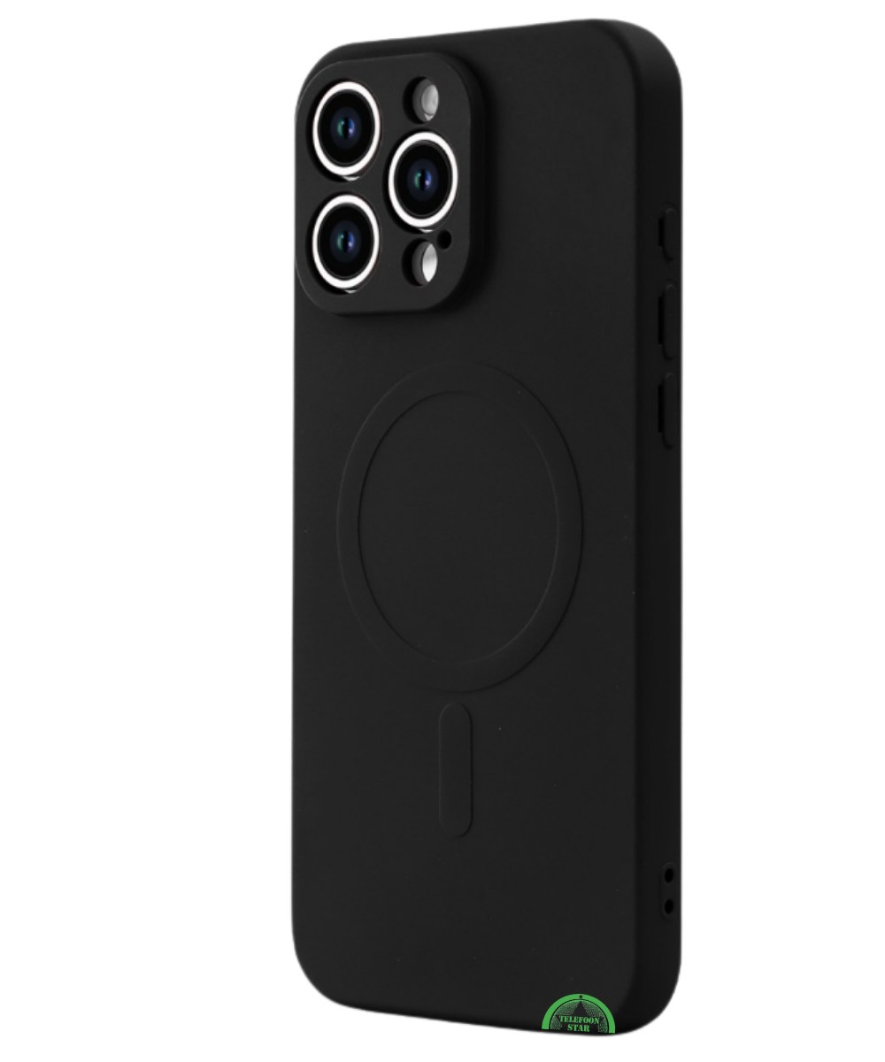 Hoesje voor iPhone 16 Plus Case Zwart Magnetische Back Cover Bescherming