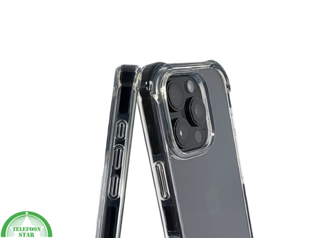 iPhone 16 Pro Transparant Hoesje met Verstevigde Randen &ndash; Heldere Achterkant Bescherming