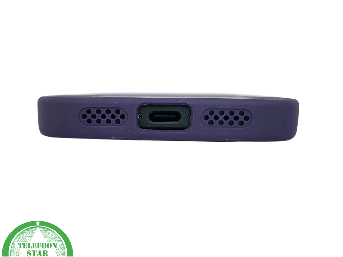 iPhone 15 Hoesje &ndash; Transparant Met Paarse Ringhouder | Stijlvol, Praktisch &amp; Betrouwbaar
