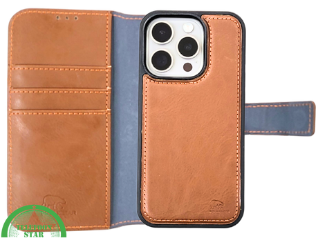 iPhone 15 Pro 2-in-1 Bookcase Hoesje Bruin &ndash; Magnetisch &amp; Stijlvol | Telefoonstar