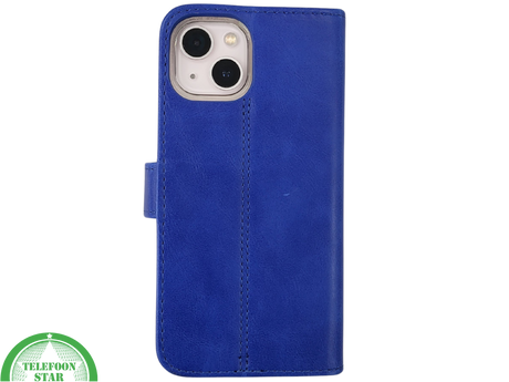 Blauw Bookcase Hoesje iPhone 13 EN 14 Wallet Case met Magneetsluiting Telefoonstar