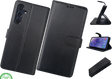 Samsung Galaxy S26 plus Lichtzwart Boek Case Leer Stijlvolle