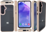Hoesje voor Samsung Galaxy A37 Transparant met Beige Randen