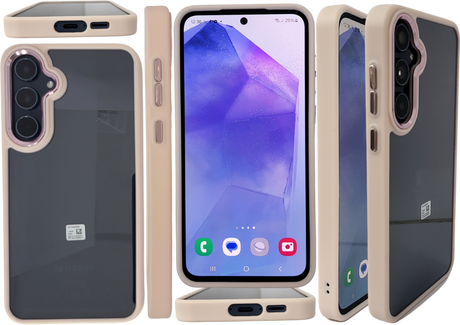 Hoesje voor Samsung Galaxy A37 Transparant met Beige Randen