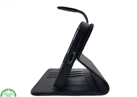 Samsung Galaxy S26 Lichtzwart Boek Case Leer Stijlvolle