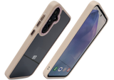 Hoesje voor Samsung Galaxy A37 Transparant met Beige Randen