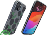 iPhone 15 Hoesje &ndash; Transparant met Zwarte Tulpenprint | Stijlvol, Nederlands &amp; Beschermend
