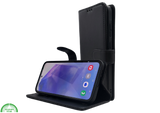 Samsung Galaxy S26 Lichtzwart Boek Case Leer Stijlvolle