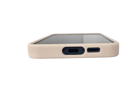 Hoesje voor Samsung Galaxy A37 Transparant met Beige Randen