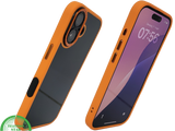 iPhone 16 Plus oranje transparant met schokbestendige bescherming
