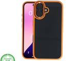 iPhone 16 Plus oranje transparant met schokbestendige bescherming