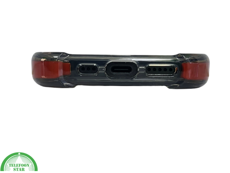 iPhone 16 Pro Rood Hoesje Met Transparante Achterkant Stevige Randbescherming