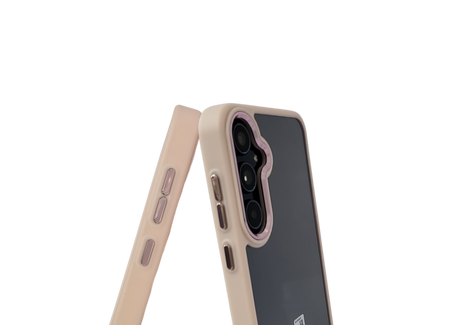 Hoesje voor Samsung Galaxy A37 Transparant met Beige Randen
