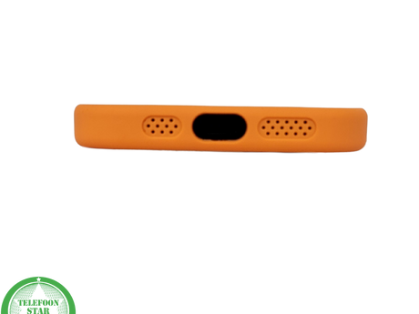 iPhone 16 Plus oranje transparant met schokbestendige bescherming