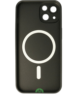 Hoesje voor iPhone 11 Zwart MagSafe, Silicone, Slank, Beschermend