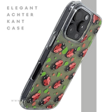 iPhone 16 Pro Max Transparant Hoesje Met Lieveheersbeestjes Groene Achtergrond Bescherming