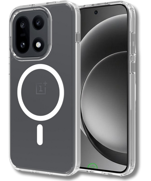 Hoesje voor OnePlus 15 Transparant MagSafe Slank strak zakelijk en modern