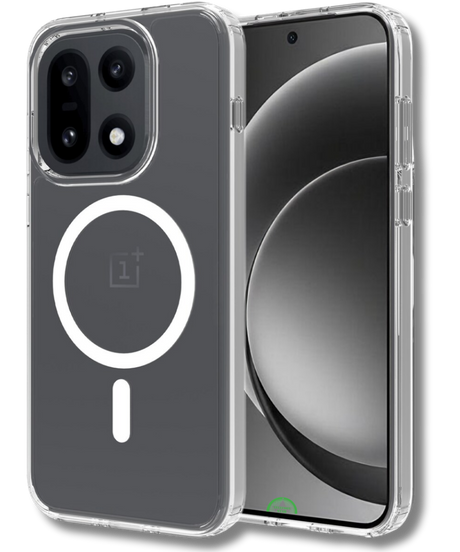 Hoesje voor OnePlus 15 Transparant MagSafe Slank strak zakelijk en modern