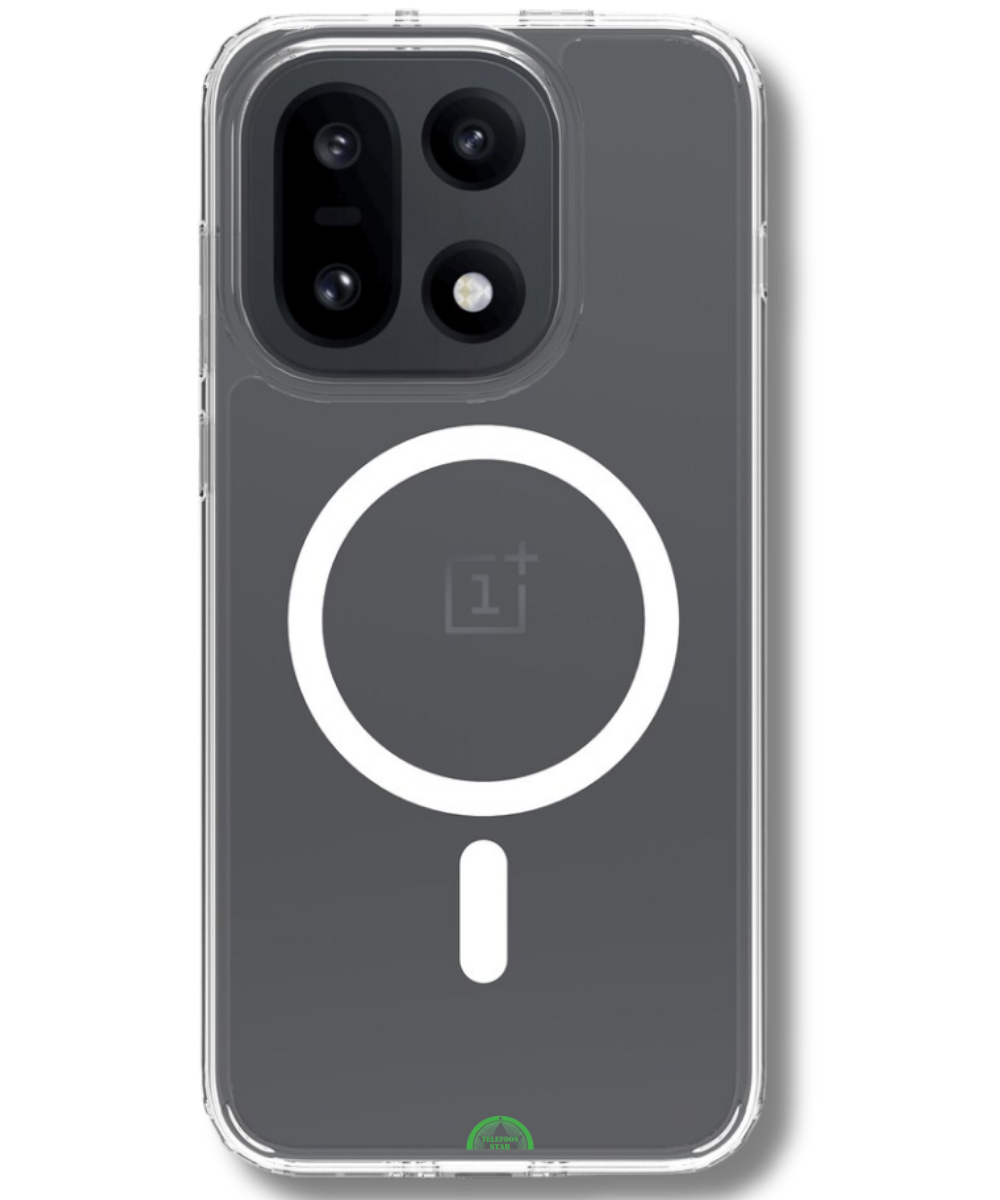 Hoesje voor OnePlus 15 Transparant MagSafe Slank strak zakelijk en modern