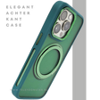 Glanzend Groen iPhone 15 Pro Hoesje met Ringhouder &ndash; Transparant &amp; MagSafe | Telefoonstar.nl