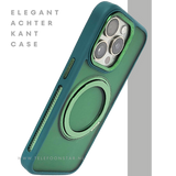 Glanzend Groen iPhone 15 Pro Hoesje met Ringhouder &ndash; Transparant &amp; MagSafe | Telefoonstar.nl