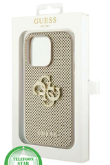 Roze Elegant Hoesje met Hoesje voor iPhone 15 Pro Max Modern Design Case Gold EditionGoud Detail iPhone 15 Pro Max
